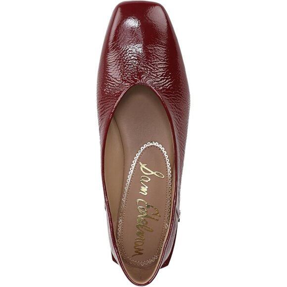 Sam Edelman Women French Merlot Leather Pull-On Rounded Toe Ballet Flat Shoes - Picture 5 of 6